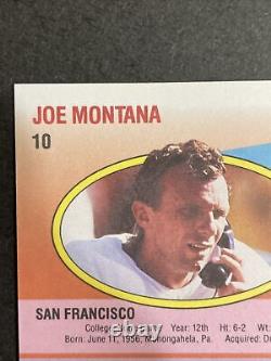 1990 Fleer Joe Montana #10 San Francisco 49ers ERROR CARD Mint! Yards TDs Wrong