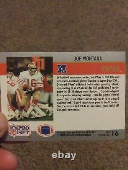 1990 Rare! Joe Montana Pro Set Super Bowl XVI MVP Card #16. Ready to ship