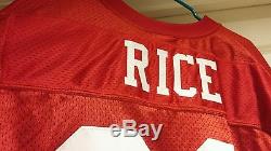 1993 49ers Jerry Rice Game issued style authentic Wilson home jersey, signed