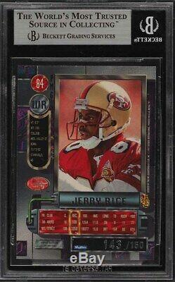 1997 Metal Universe Precious Metal Gems PMG Red /150 Jerry Rice #84 BGS 9 FIRE