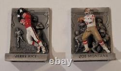 1997 San Francisco 49ers Joe Montana and Jerry Rice Fine Pewter figurine set