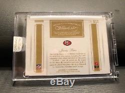 #2/5 Jerry Rice 2016 Flawless Autograph Dual Patch Greats Encased Auto 49ers