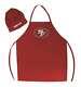 2 Pack for San Francisco 49ers Chef Apron Set, Chef Hat and Kitchen Apron