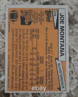 2 card lot 1981 Original topps #216 Joe Montana and 1986 Jerry Rice RC