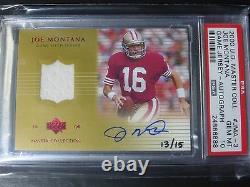 2000 Ud Master Collection Joe Montana Auto Signed Jersey #d 13/15 Psa 10 49ers