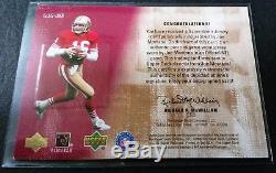 2000 Upper Deck JOE MONTANA ON CARD AUTO AUTOGRAPH GAME-USED JERSEY GREATS SSP