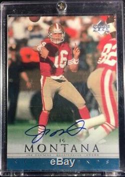 2000 Upper Deck NFL Legends Joe Montana Auto Autograph 49ers HOF On Card