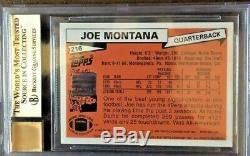 2001 JOE MONTANA TOPPS ARCHIVES ROOKIE REPRINT AUTOGRAPH SP BGS 9.5 With10 AUTO