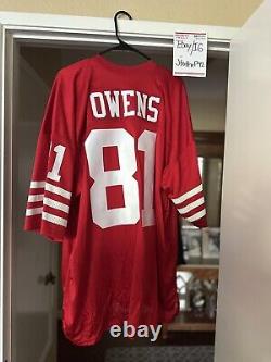 2002 Terrell Owens Wilson Home Red Throwback San Francisco 49ers Size 56 HOF