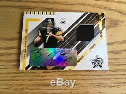 2004 Leaf Rookies And Stars Ben Roethlisberger Auto Jersey Rc #25/50 Nm Mt