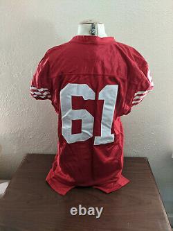 2005 San Francisco 49ers Player #61 Game Jersey Red Reebok Size 48