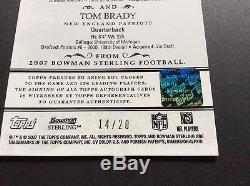 2007 BOWMAN STERLING TOM BRADY/JOE MONTANA DUAL AUTO CARD #14 of 20 MINT