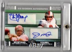 2007 Topps Co-Signers JOE MONTANA STEVE YOUNG Dual Auto Autograph Card 49ers SP