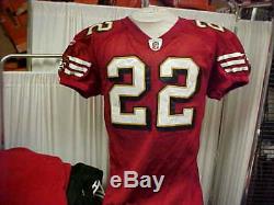 2008 NFL San Francisco 49ers #22 Nate Clements Game Worn Jersey Reebok Size 44