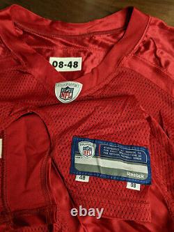 2008 San Francisco 49ers #77 Jacob Bender Game Jersey Red Reebok Size 48