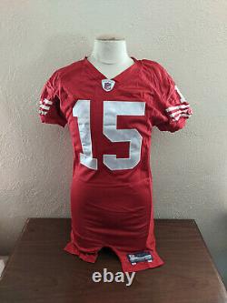 2008 San Francisco 49ers Player #15 Game Jersey Red Reebok Size 42