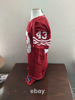 2008 San Francisco 49ers Player #43 Game Jersey Red Reebok Size 44