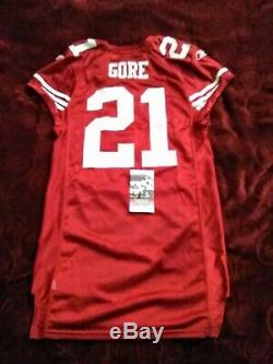 2009 NFL San Francisco 49ers Frank Gore Home Team Issued Game Jersey Reebok 42
