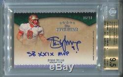 2010 Steve Young Topps Five Star AUTO VETERAN QUOTABLE 6/10 49ers BGS 9.5/10 GEM