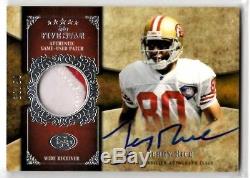 2011 Topps Five Star JERRY RICE Auto Autograph Patch Jersey On-Card #38/50 SP