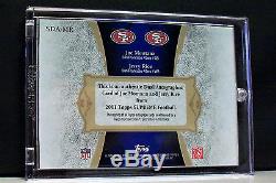 2011 Topps Supreme Joe Montana/Jerry Rice Dual Autograph Card #17/25 49ers Nice
