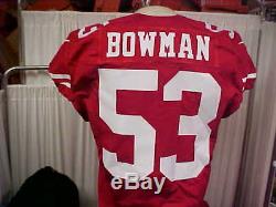 2013 NFL San Francisco 49ers Game Worn Home Jersey #53 Navorro Bowman Size 42
