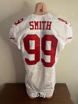 2013 San Francisco 49ers Football #99 Aldon Smith Game Jersey White Nike Size 44