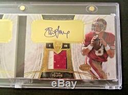 2013 Topps Supreme JOE MONTANA/STEVE YOUNG AUTO/DUAL PATCH BOOKLET /15 49ers SSP
