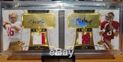 2013 Topps Supreme Joe Montana Steve Young Dual Auto Patch Booklet #'d7/15 49ERS