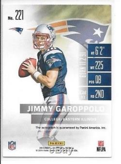2014 Contenders JIMMY G GAROPPOLO AUTO RC ROOKIE TICKET # 221 49ERS GRADE IT