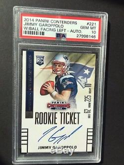 2014 Contenders Jimmy Garoppolo 49ers Rookie Rc Auto Ticket Psa 10 (invest)