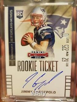 2014 Contenders ROOKIE TICKET Jimmy Garoppolo Patriots RC AUTO AUTOGRAPH 49ERS