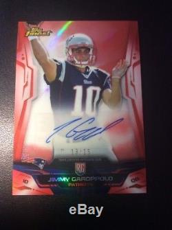 2014 Jimmy Garoppolo #13/15 Toppps Finest Red Refractor Auto Rc Wow