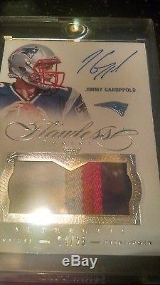 2014 Jimmy Garoppolo Flawless Rookie Patch Auto Autograph 4CLR Jersey RC /25 rc