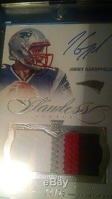 2014 Jimmy Garoppolo Flawless Rookie Patch Auto Autograph 4CLR Jersey RC /25 rc