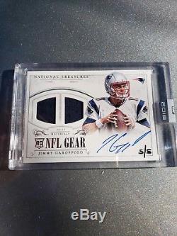 2014 Jimmy Garoppolo Rookie Auto National Treasures NFL GEAR Honors sealed 5/5