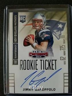 2014 Jimmy Garoppolo Rookie Ticket, Panini Contenders Auto 49ers Franchise QB