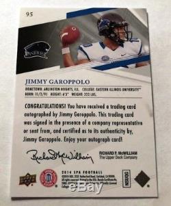 2014 Jimmy Garoppolo SP Authentic Auto Autograph RC / Worth Grading