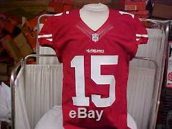 2014 NFL San Francisco 49ers Game Worn/Team Issued Red Jersey Player #15 Size 42