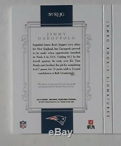 2014 National Treasures Booklet Jimmy Garoppolo RPA RC 4-Color Patch AUTO /99