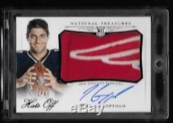 2014 National Treasures Hats Off Jimmy Garoppolo 2 Color logo Ptch Auto Rc #to 6