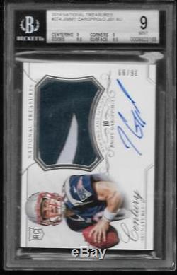 2014 National Treasures Jimmy Garoppolo 2 Color Patch Auto Rc # to 99 BGS 9 Mint
