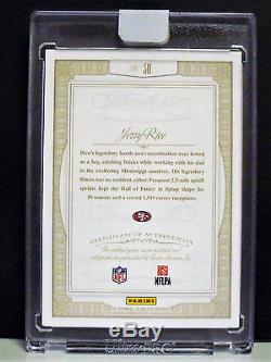 2014 Panini Flawless Greats Jerry Rice Auto/Patch Card #2/25 49ers Nice