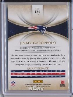 2014 Panini Immaculate JIMMY GAROPPOLO Auto Jersey Patch Rookie RC /99 49ERS