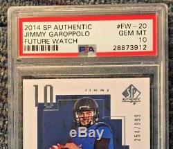 2014 SP Authentic Jimmy Garoppolo PSA 10 RC Future Watch # 254/999! 49ers