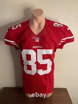 2014 San Francisco 49ers Football #85 Vernon Davis Game Jersey Red Nike Size 44