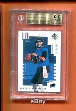 2014 Ud Sp Authentic Jimmy Garoppolo Rookie Rc 999 Made Bgs 9.5 True Gem 49ers