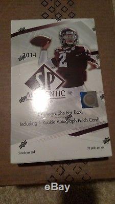 2014 Upper Deck SP Authentic SEALED Football 12 Hobby Box CASE, Garoppolo, Carr