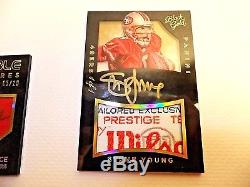 2015 Black Gold Steve Young Auto Logo Patch 1/1 AND Jerry Rice Auto 5/10 49ers