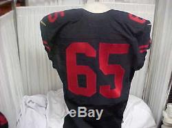 2015 NFL San Francisco 49ers Game Worn/Team Issued Color Rush Jersey #65 Size 48